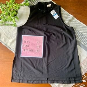 NWT M. Michael Kors Rhinestone Sleeveless Blouse